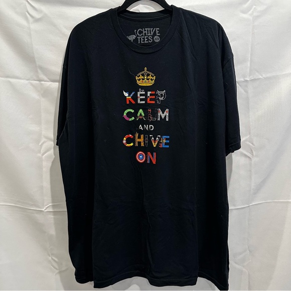 Chive Tees Black Graphic Men's T-Shirt - Picture 1 of 4